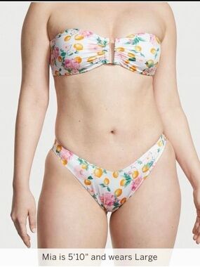 XL Victoria's Secret Brazilian Bikini
Bottom High Cut Cheeky Lemon Blossom